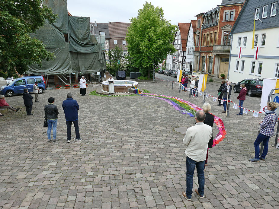 Bluemteppich auf dem Naumburegr Marktplatz (Foto: Karl-Franz Thiede)